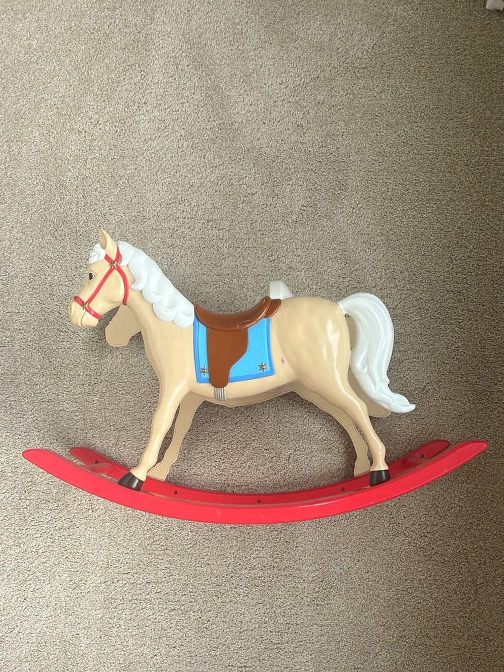 American Girl Bitty Baby Musical Rocking Horse RETIRED GUC